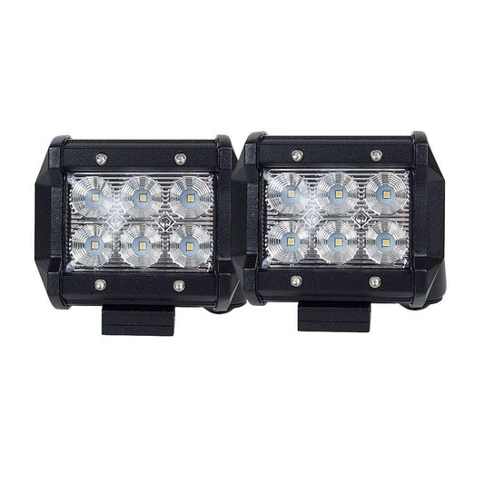 Pair 4inch CREE LED Work Light Bar Flood Beam Offroad Driving Lamp Reverse Fog.